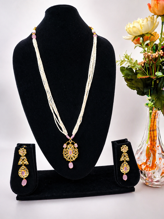 Juhi Pink Jugni Necklace Set