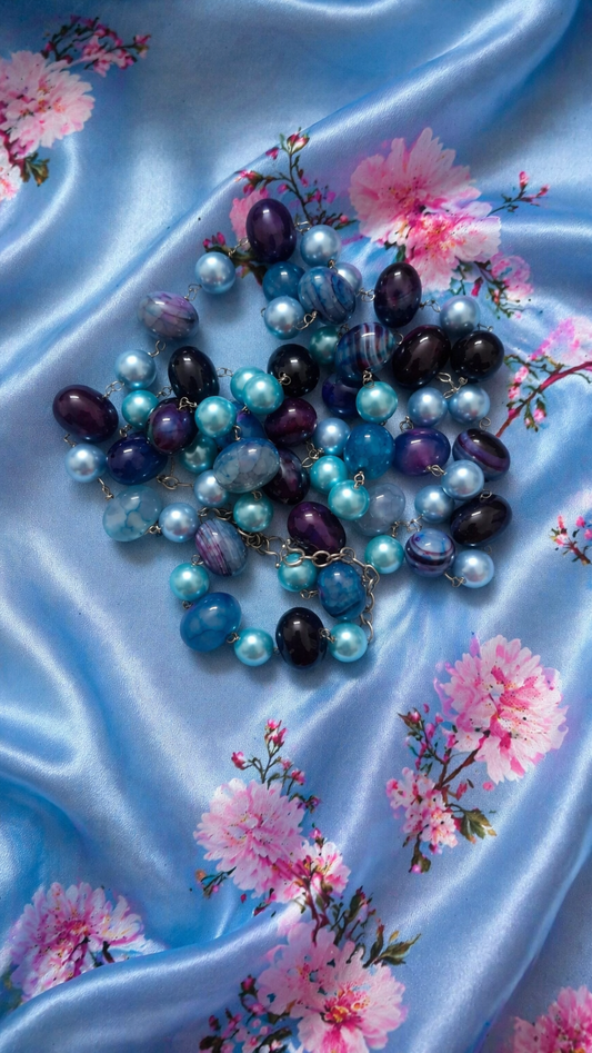 Blue Semi Precious Stone Mala