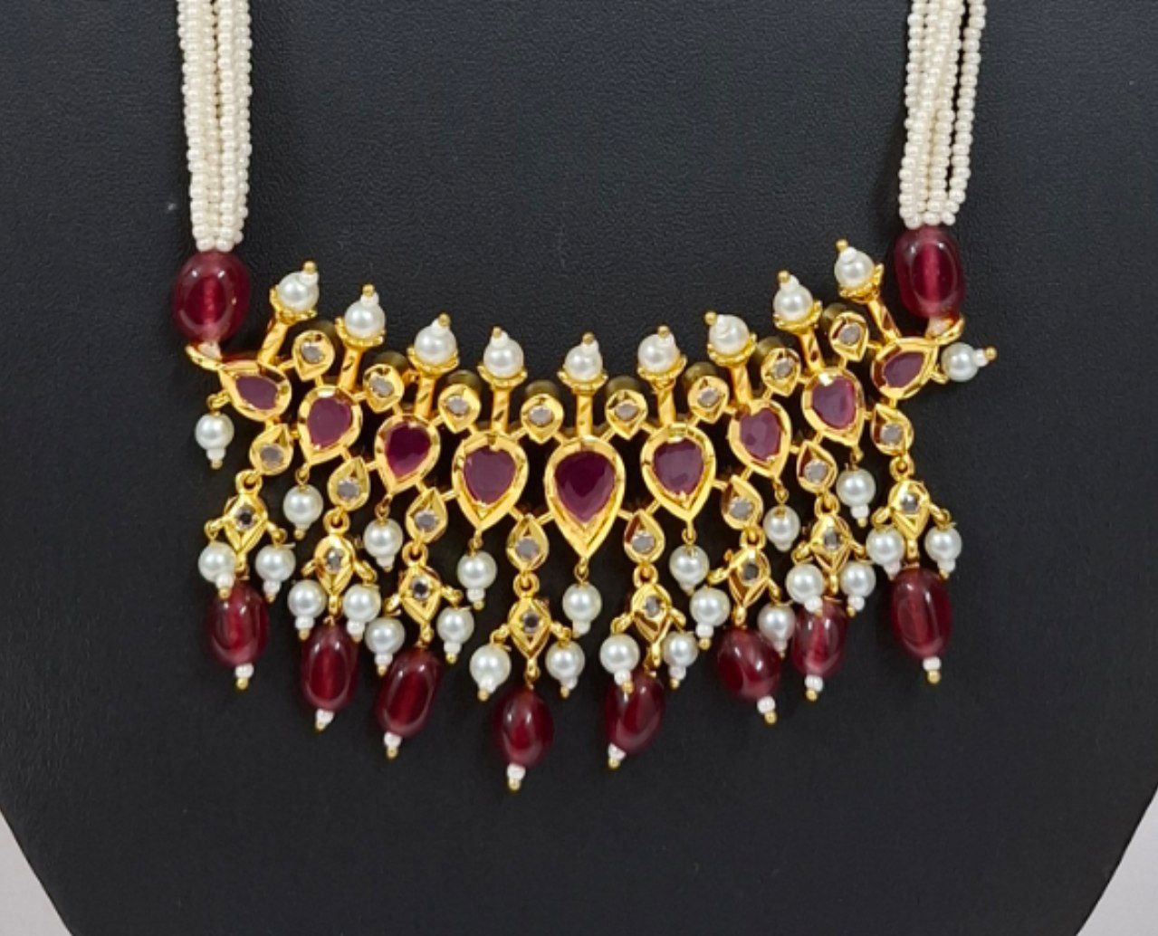 Red Teermani Necklace Set