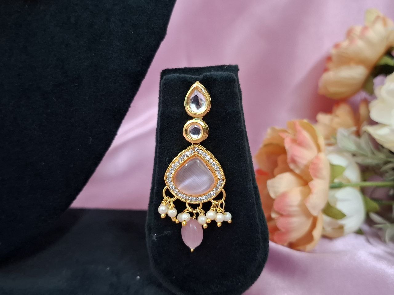 Zoey Pink CZ Victorian Necklace Set