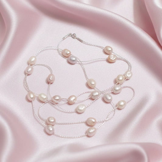 Pink Minimalist Long Necklace