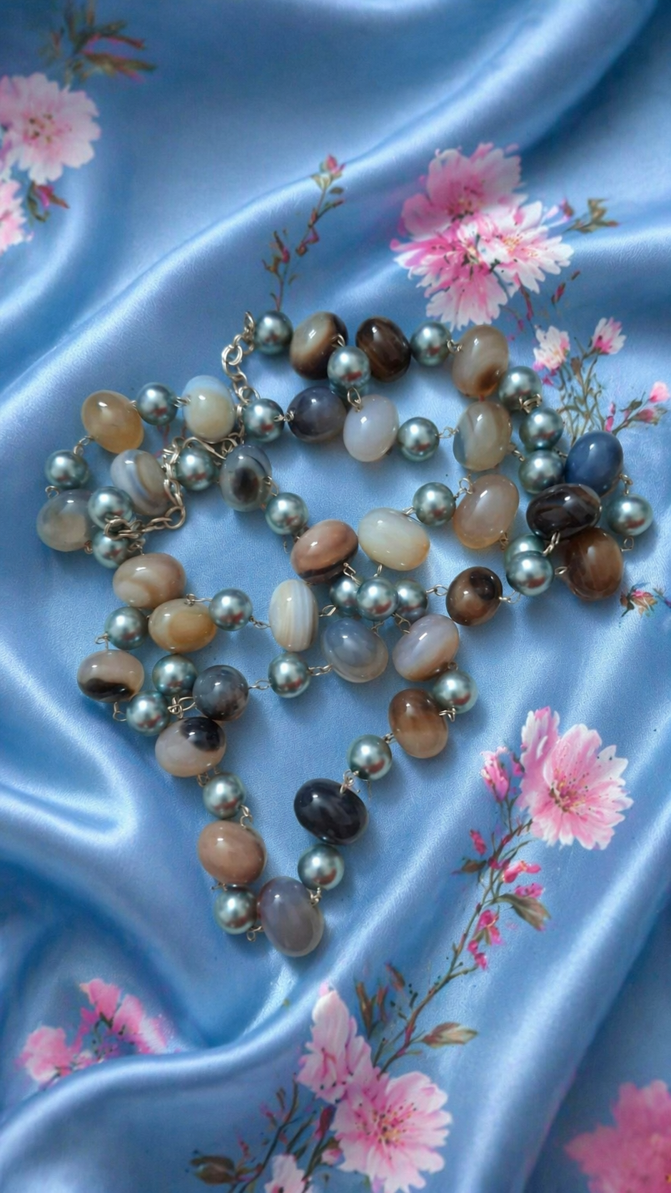 Brown Semi Precious Stone Mala