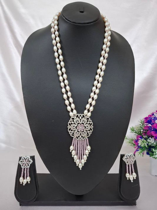 White Pearl Necklace Set