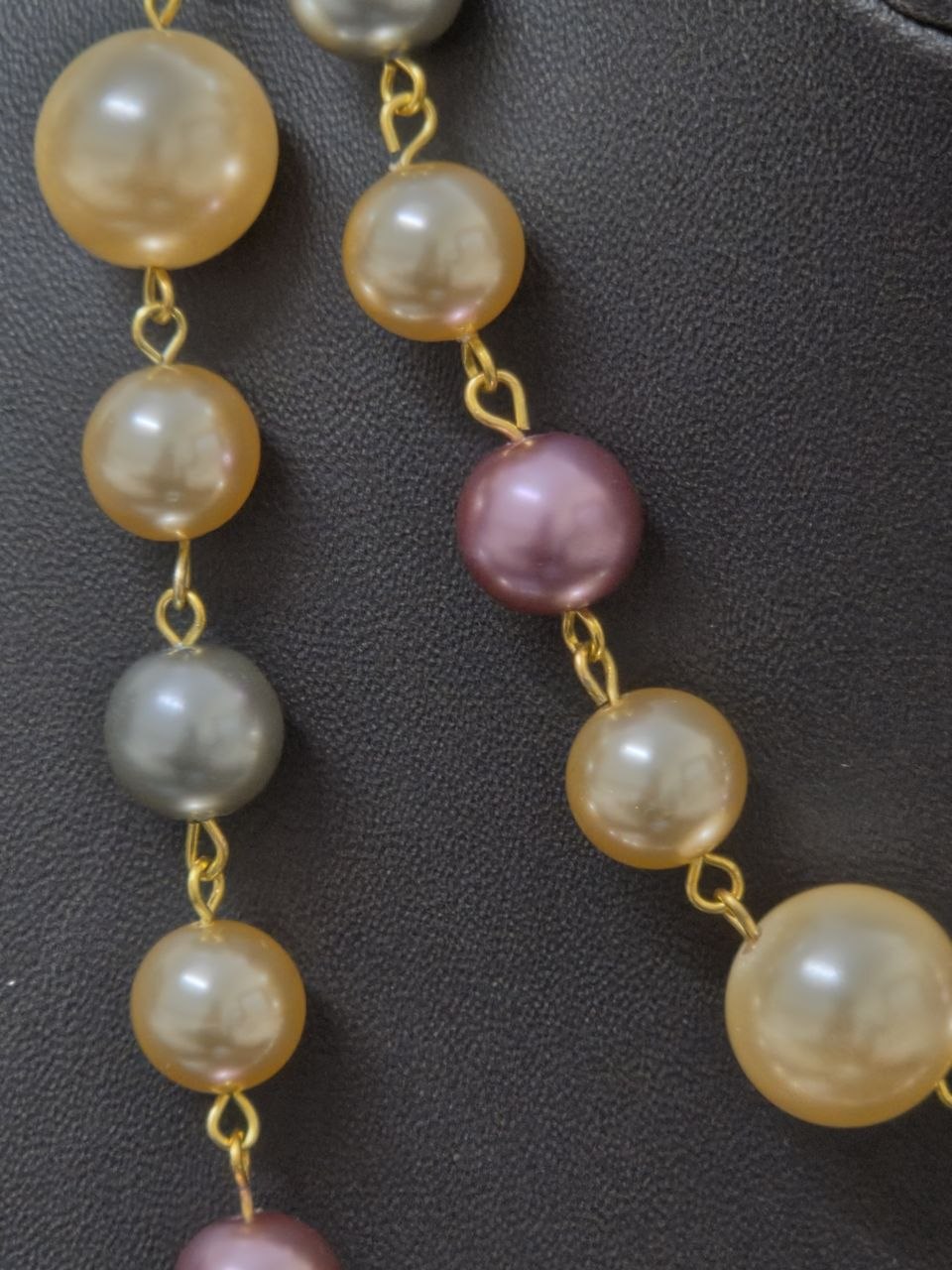 Multicoloured Pearl Beaded Long Necklace