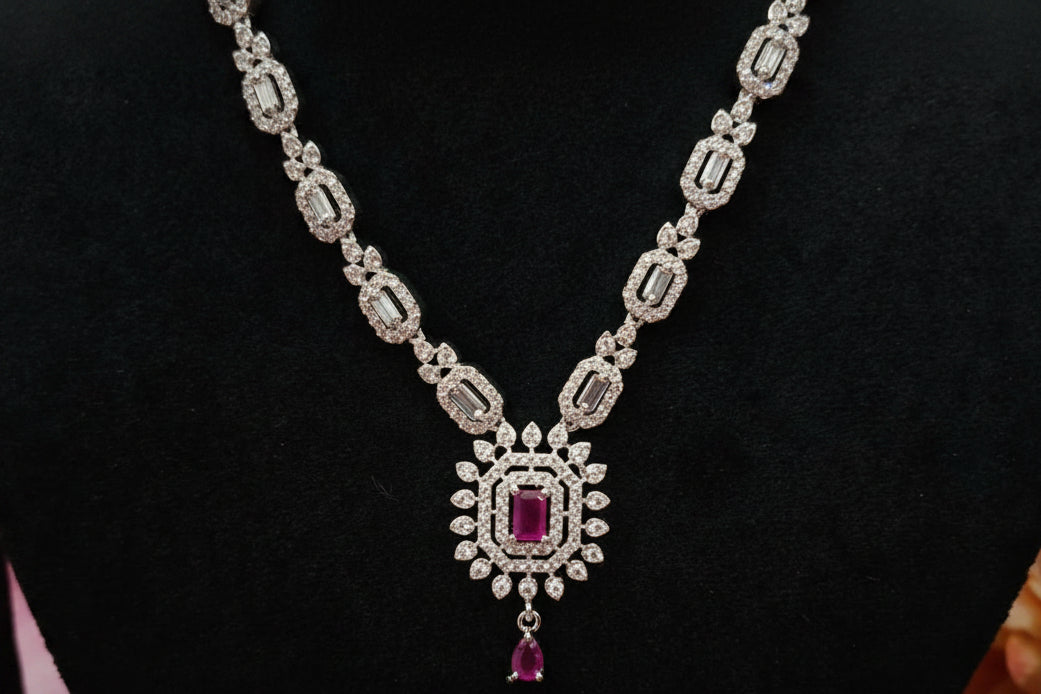 Dazz Pink AD Necklace Set