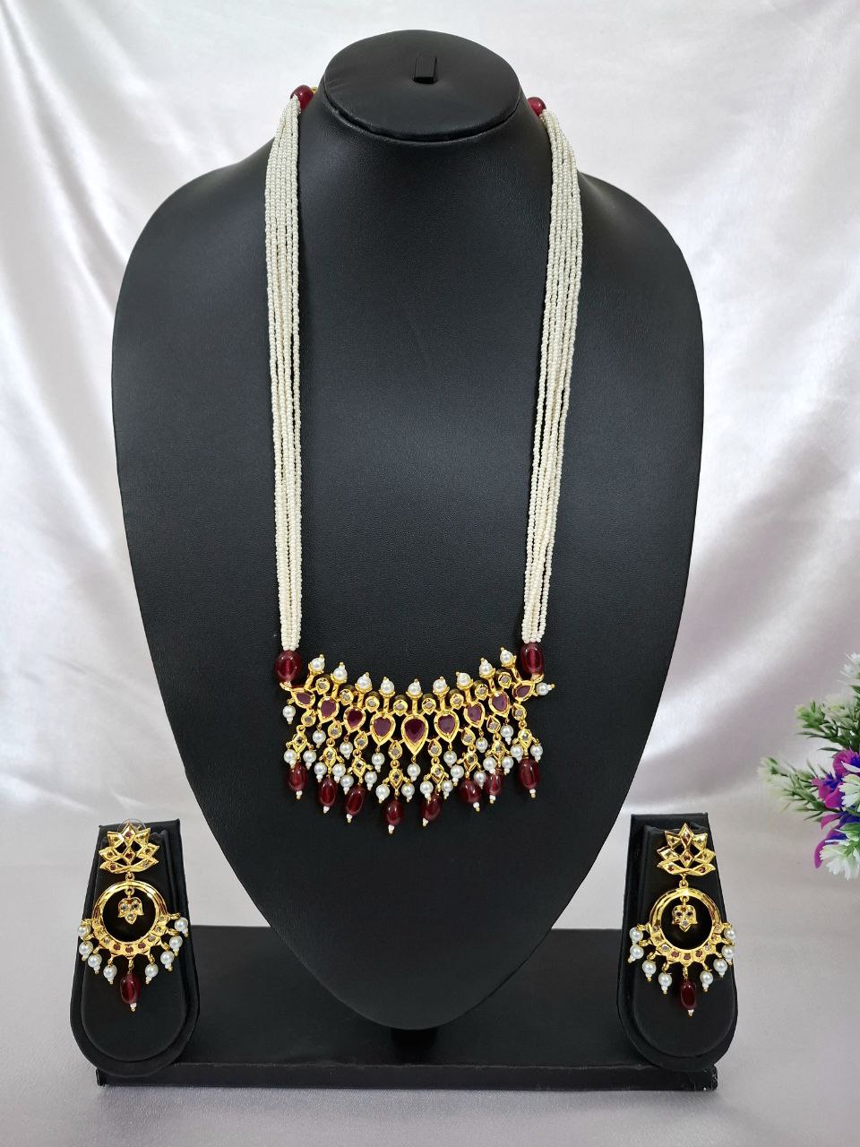 Red Teermani Necklace Set