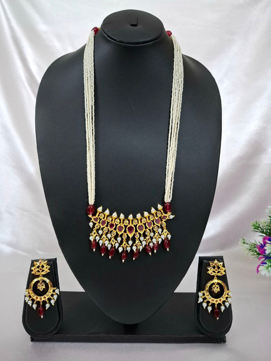 Red Teermani Necklace Set