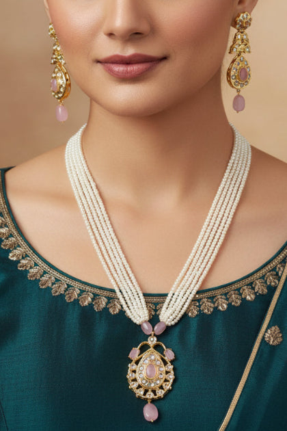 Juhi Pink Jugni Necklace Set