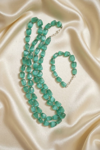 Green Emarald Long Necklace