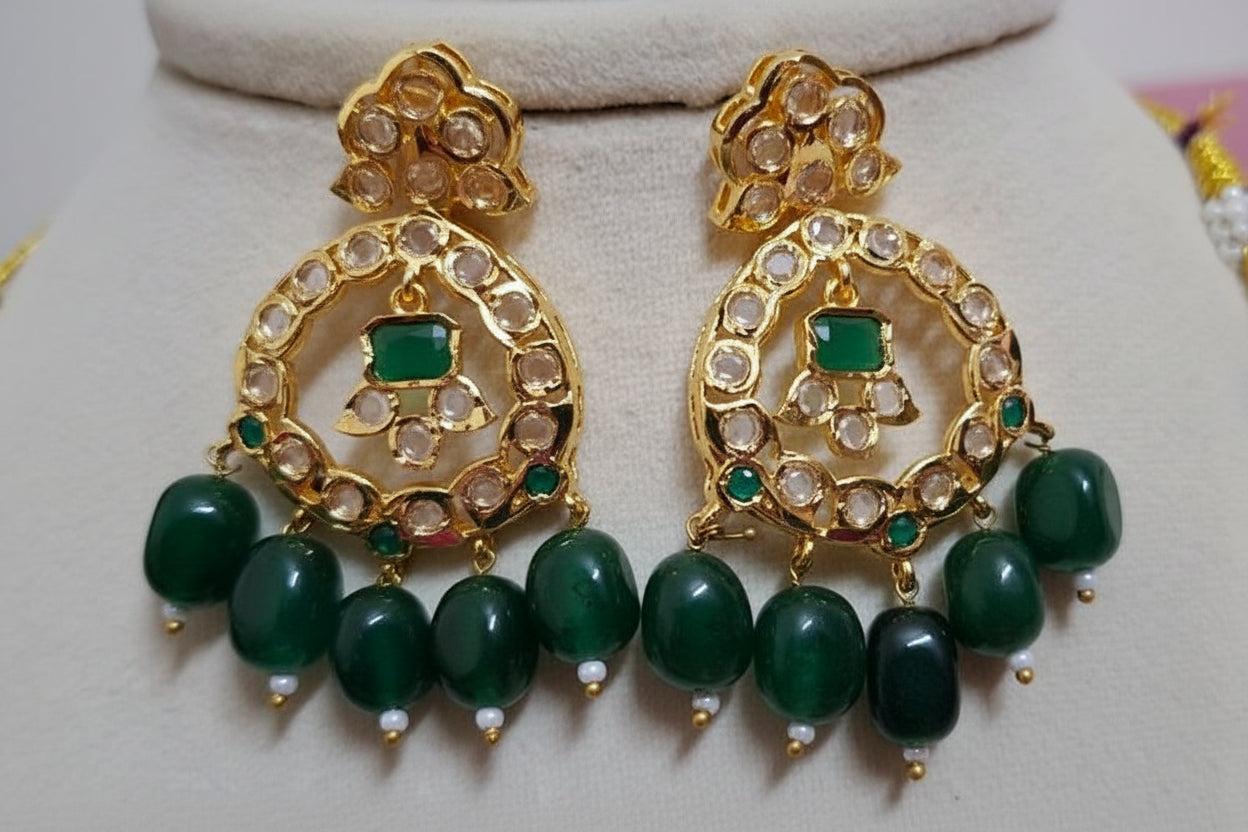 Buzo Green Jugni Necklace Set