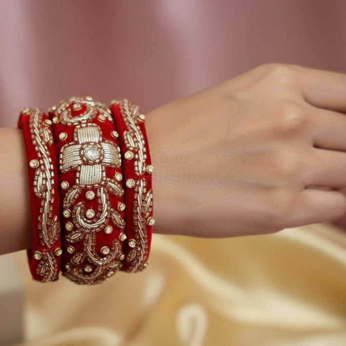 Red Zardozi Joday
