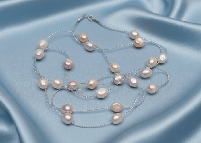 White Minimalist Long Necklace
