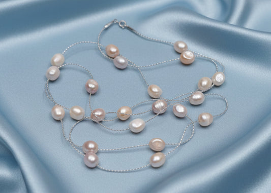 White Minimalist Long Necklace