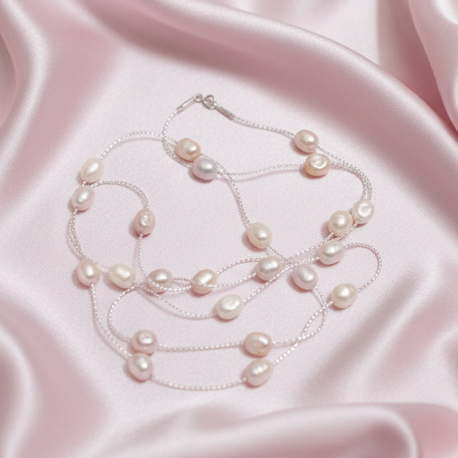 Pink Minimalist Long Necklace