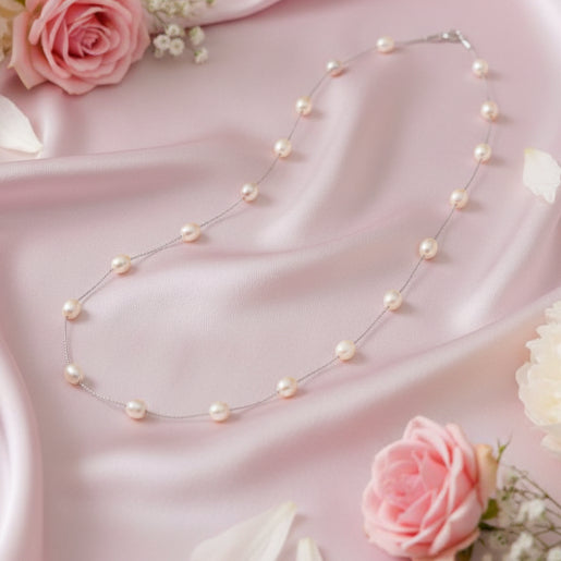 Pink Minimalist Long Necklace
