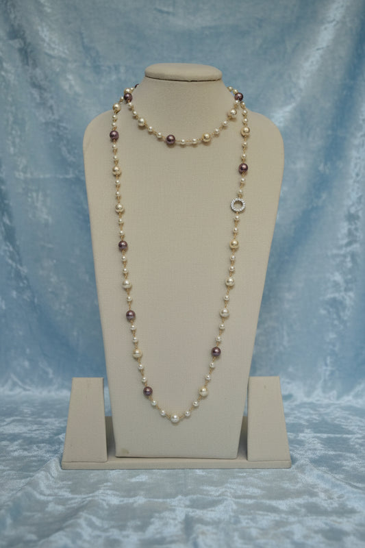 Zaza Multicolour Pearl Long Necklace