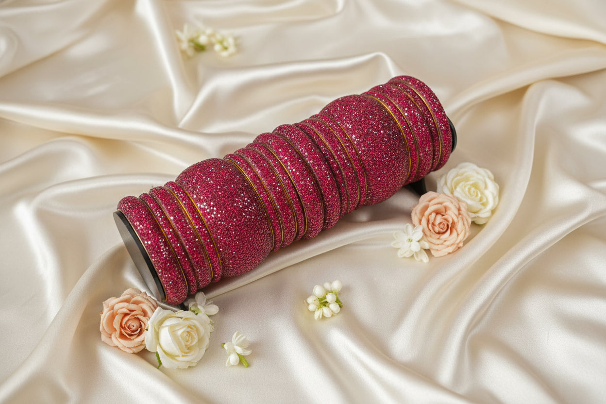 Raazi Red Lac Bangles (Joday)