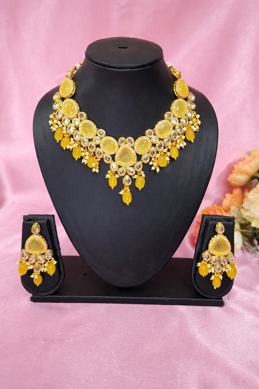 Sanaya Yellow CZ Necklace Set