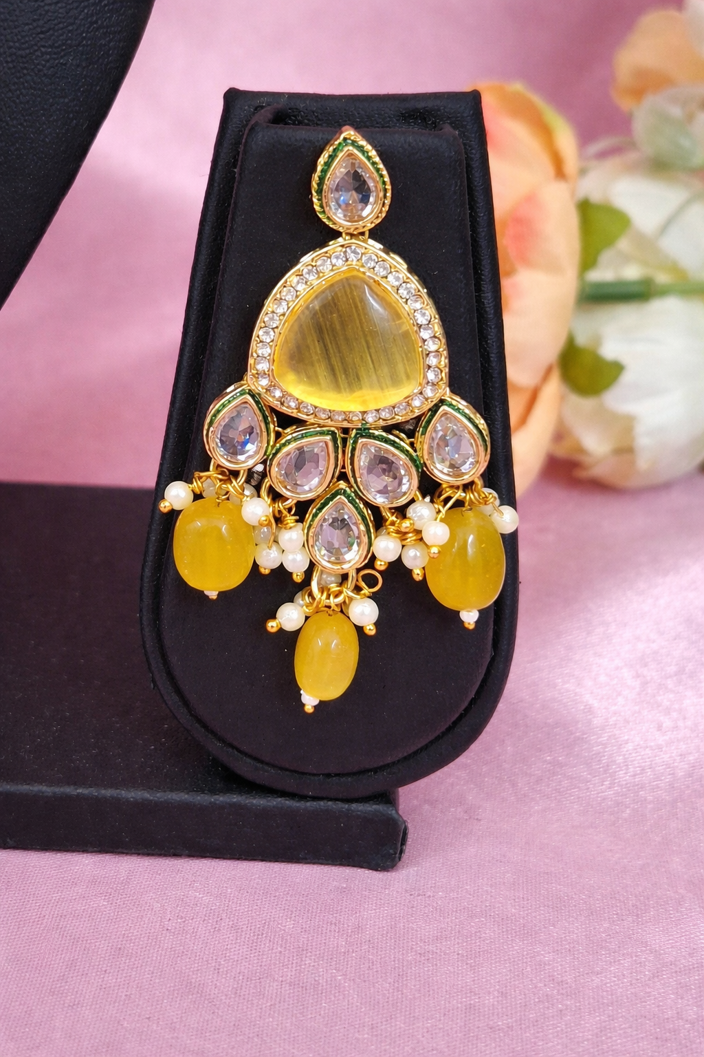 Sanaya Yellow CZ Necklace Set